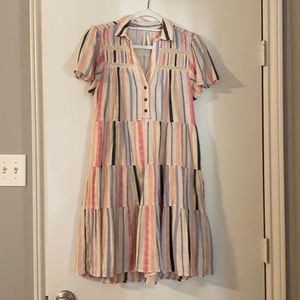 Anthropologie Tiered Shirtdress